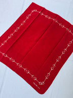 Foulard Céline – Motifs Chaînes Rouge