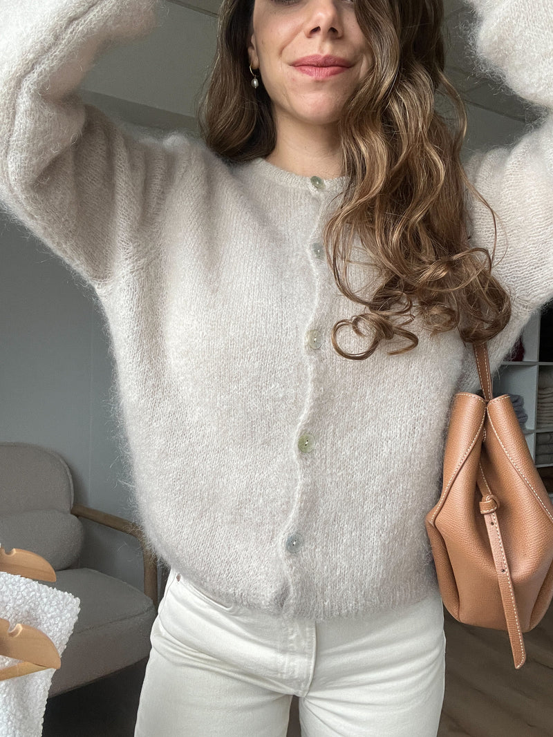 Maille En Laine Bianca Taupe