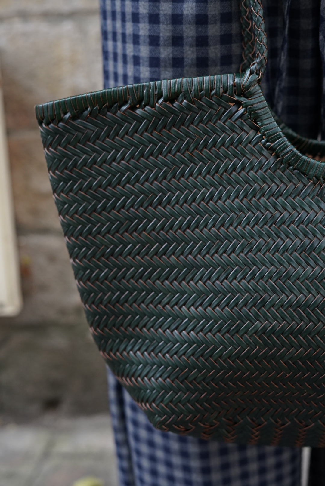 Dark Green Braided Bag