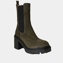 Chelsea Boots Ann Tuil Acajou - Velours Taupe