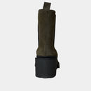 Chelsea Boots Ann Tuil Acajou - Velours Taupe