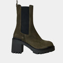 Chelsea Boots Ann Tuil Acajou - Velours Taupe