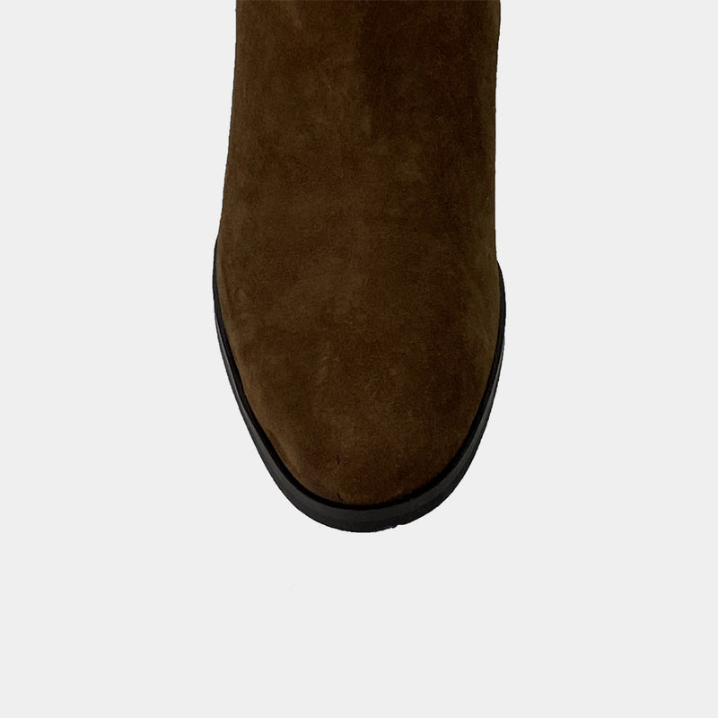 Chelsea Boots Ann Tuil Activia - Velours Camel Cigare