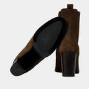 Chelsea Boots Ann Tuil Activia - Velours Camel Cigare