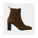 Chelsea Boots Ann Tuil Activia - Velours Camel Cigare