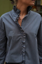 Clara Blouse Navy Stripe