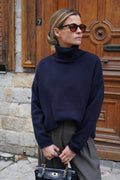 Timothée Turtleneck Sweater Navy