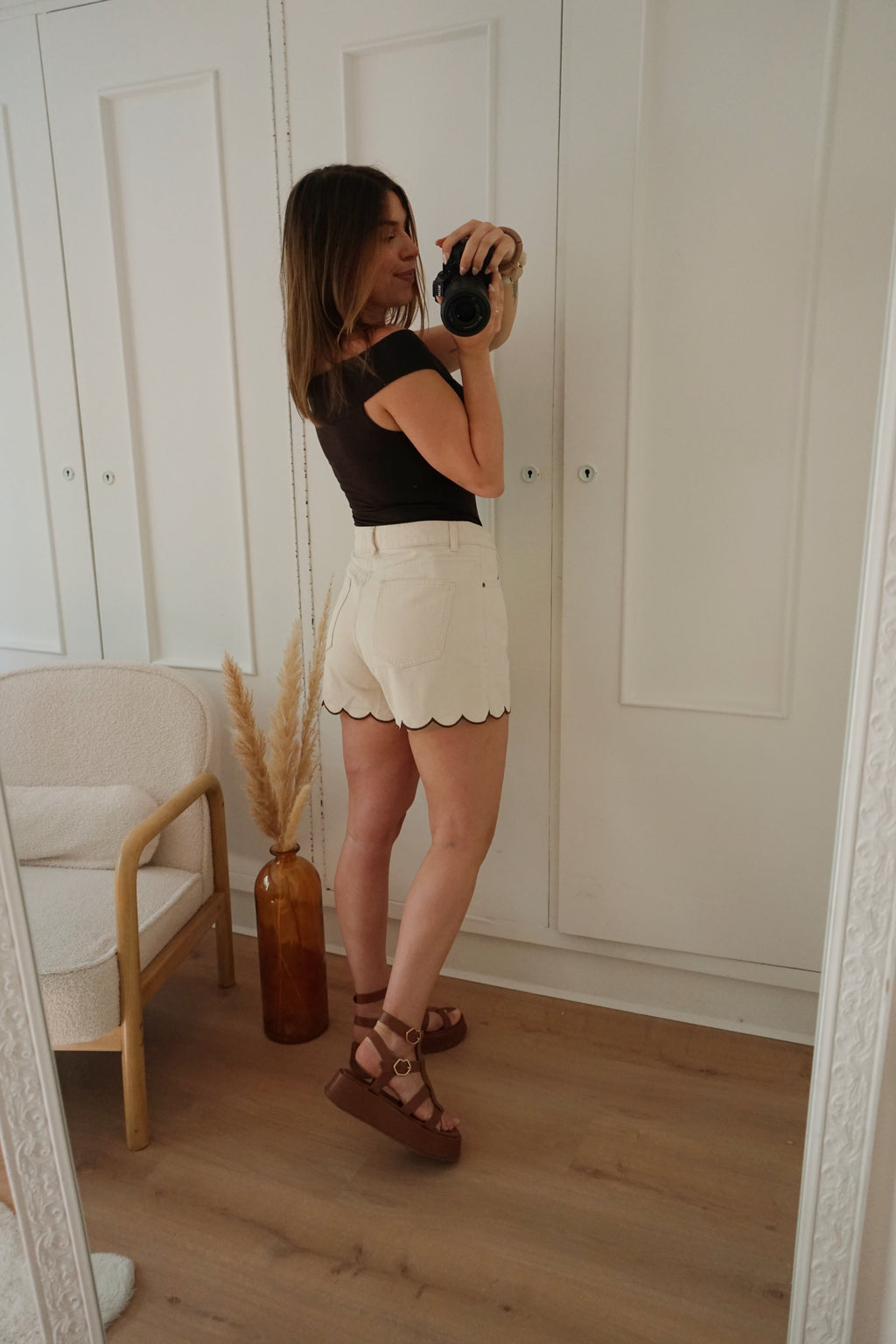 Short En Jean Fleur