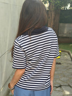 Polo Tom Navy And White