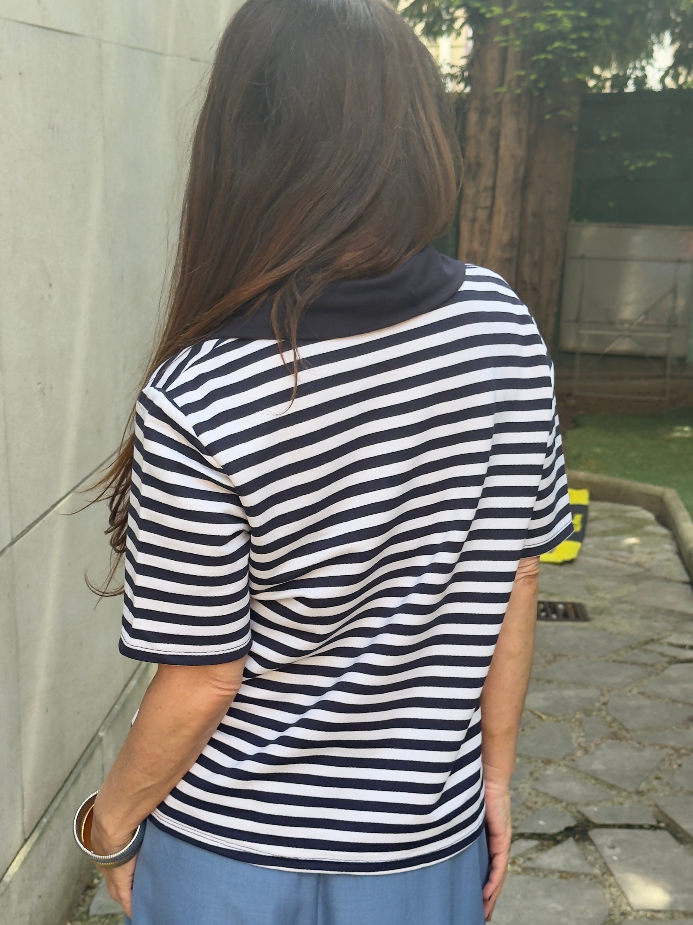 Polo Tom Navy And White