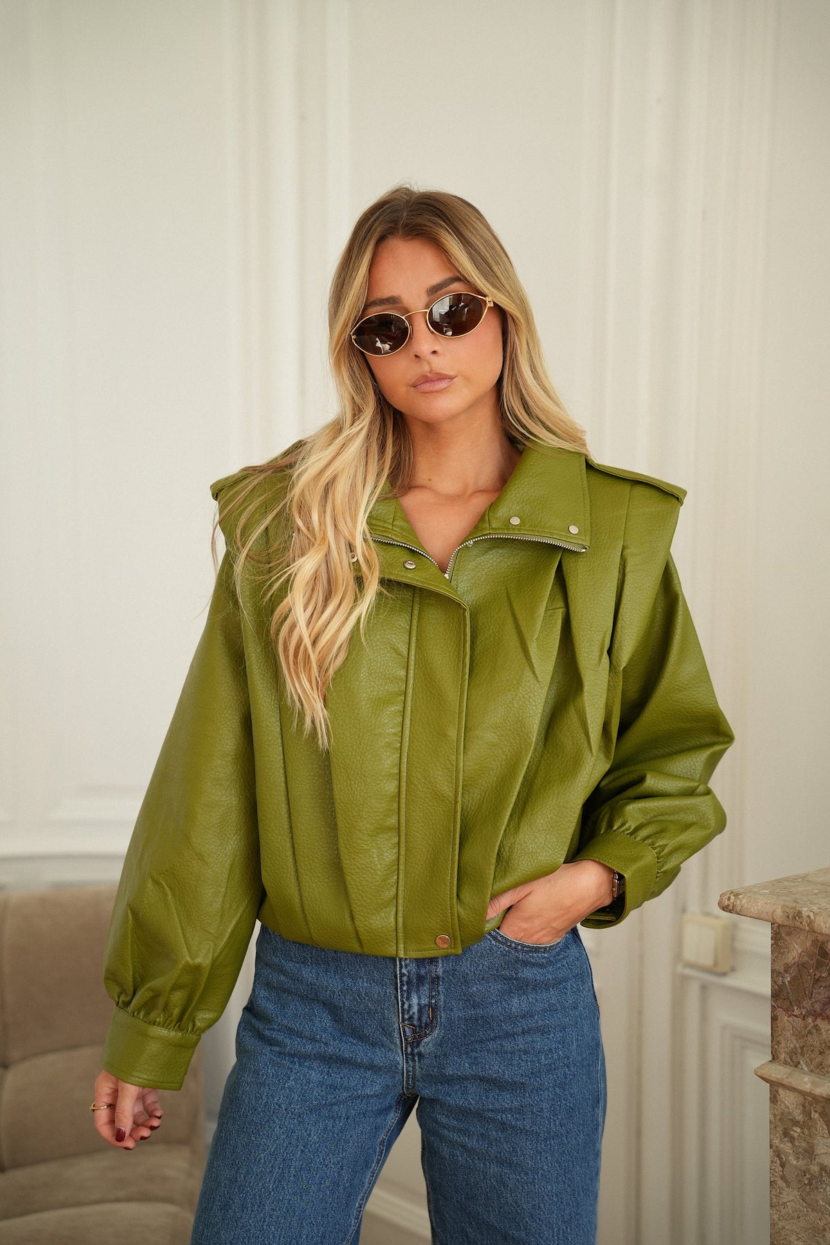 Veste En Similicuir - Linda Olive