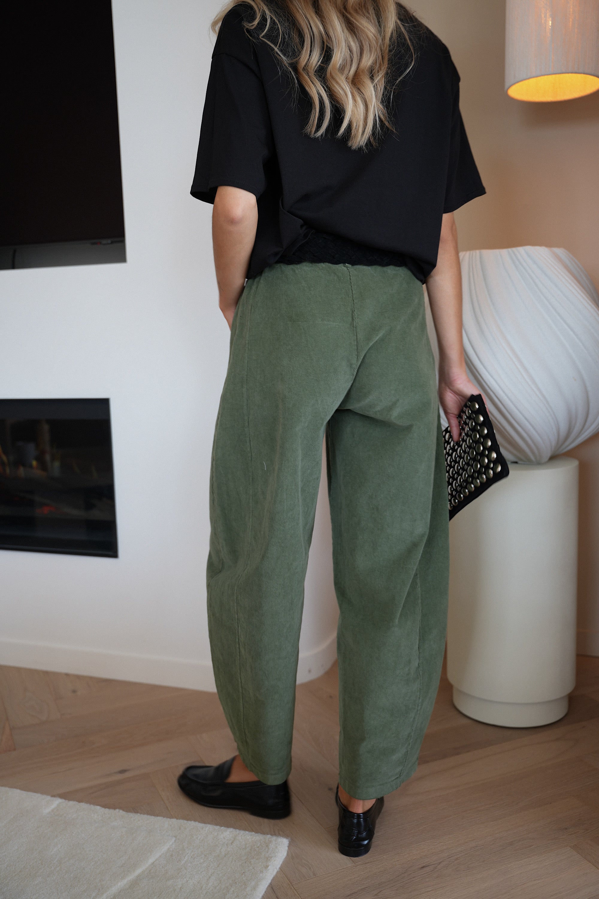 Pantalon Velours Elly - Kaki