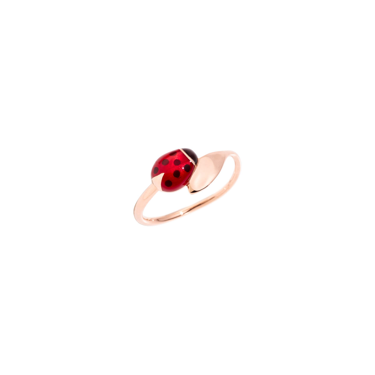 Ring Nyckelpiga - 9K Roséguld