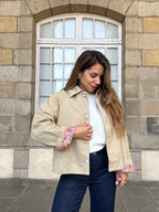 Edith Beige Cotton Liberty Trench Jacket