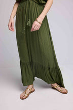 Robe Long Manches Courtes - Khaki