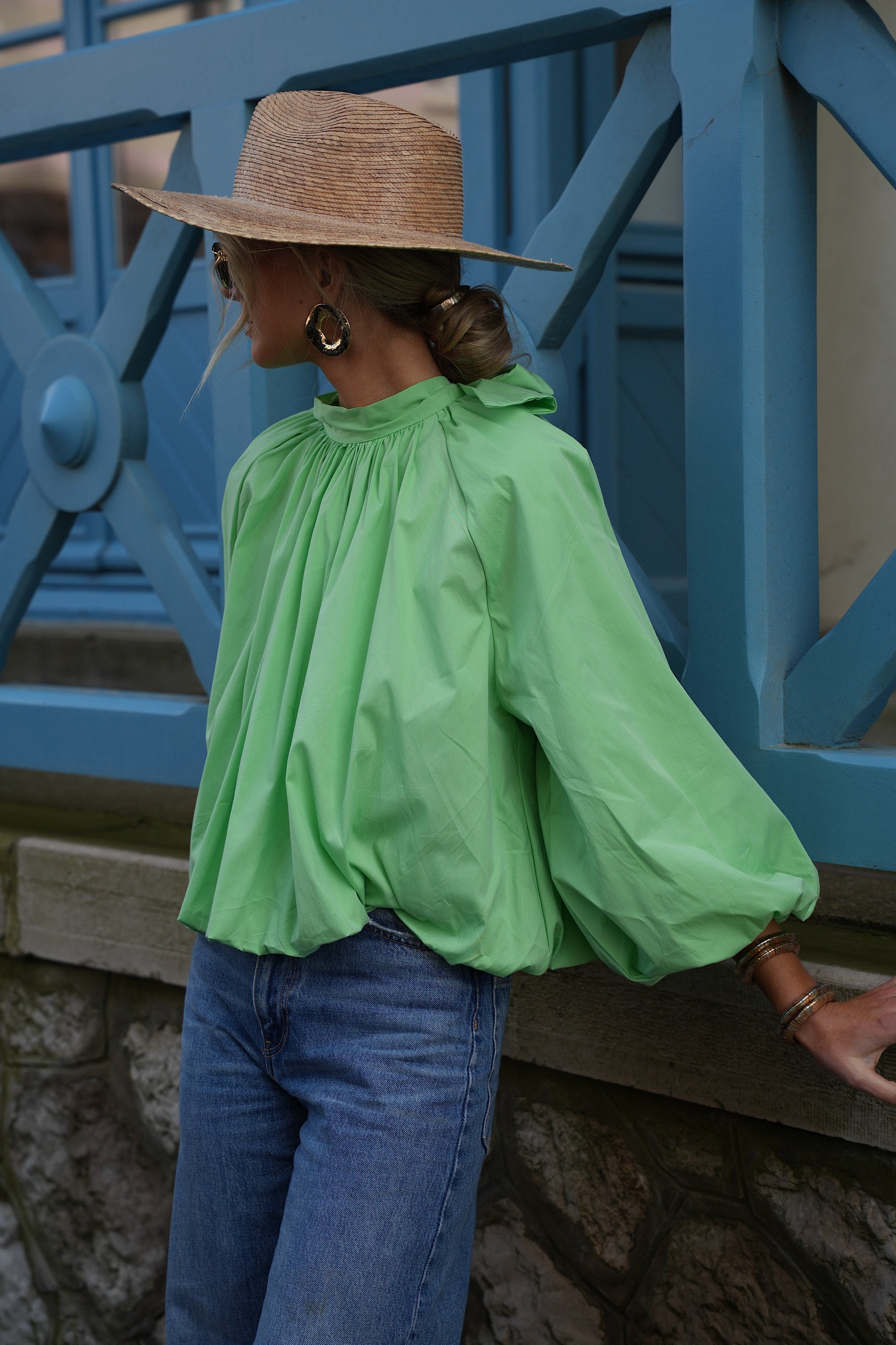Blouse Dos Nu Lorena - Verte
