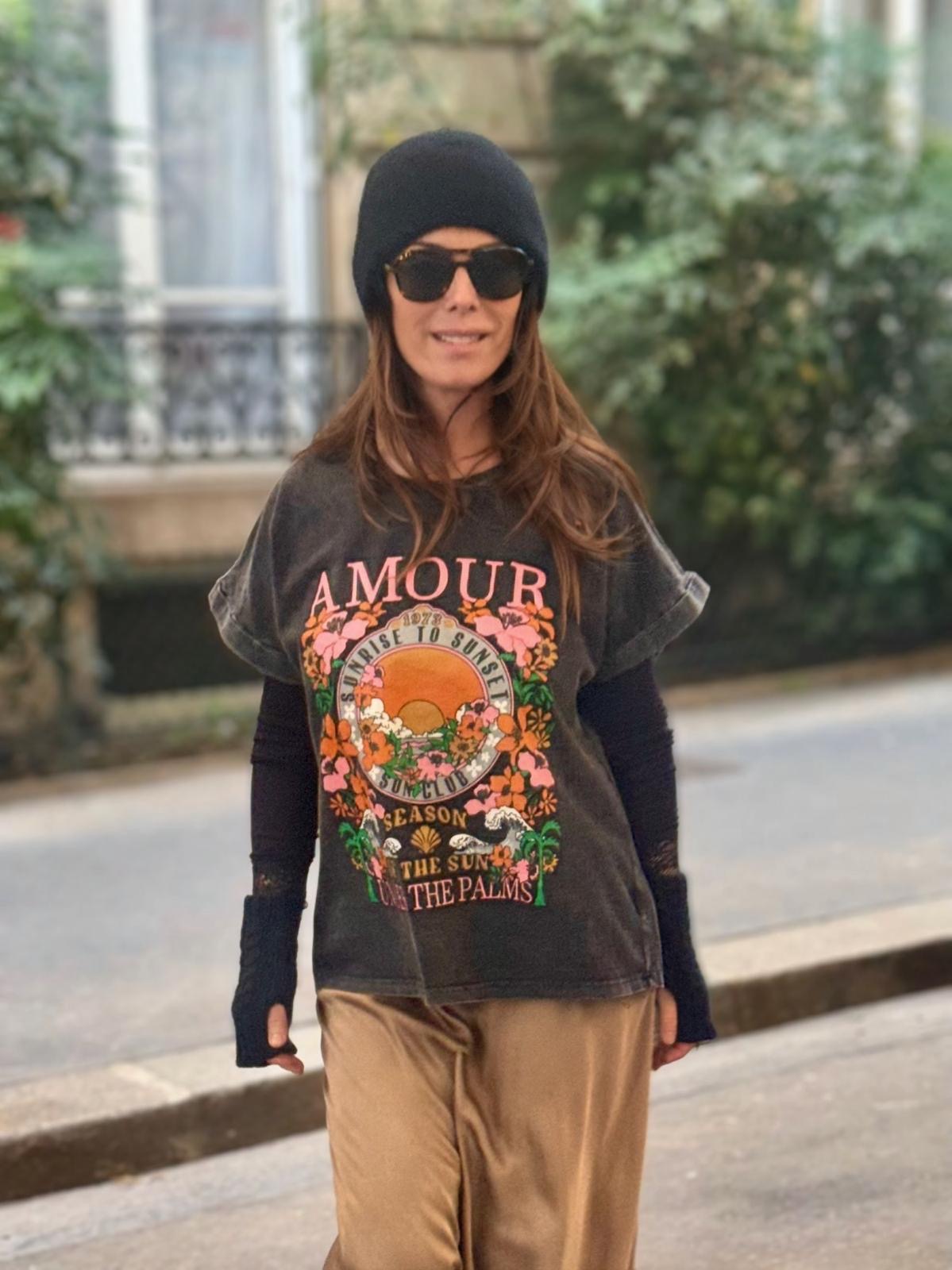 Tee Shirt Amour - Gris