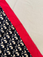 Foulard Christian Dior – Modèle Monogramme Bleu Et Rose