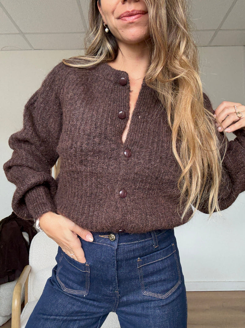 Cardigan Irène Chocolat