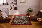 Wild soul – Wool rug with leopard pattern - burgundy Wild soul