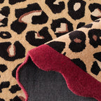 Wild soul – Wool rug with leopard pattern - burgundy Wild soul