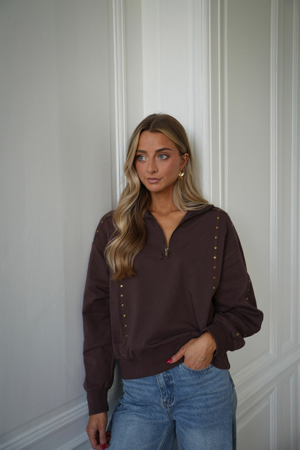 Victoria Chocolat - Studded Sweatshirt
