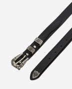 The Kooples - Cinturón Fino De Cuero Liso - Negro - Mujer