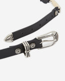 The Kooples - Ceinture Fine En Cuir Blanche - Femme