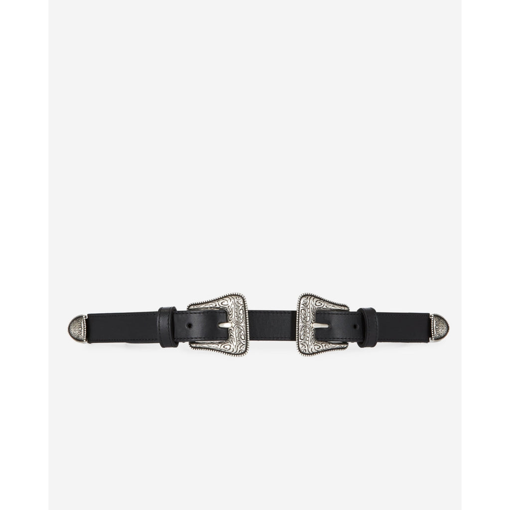 The Kooples - Ceinture En Cuir De Veau - Noir - Femme