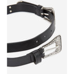 The Kooples - Ceinture En Cuir De Veau - Noir - Femme