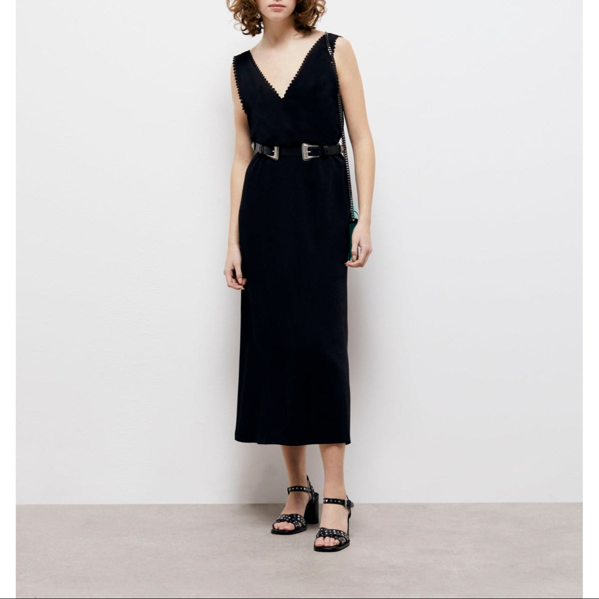 The Kooples - Ceinture En Cuir De Veau - Noir - Femme