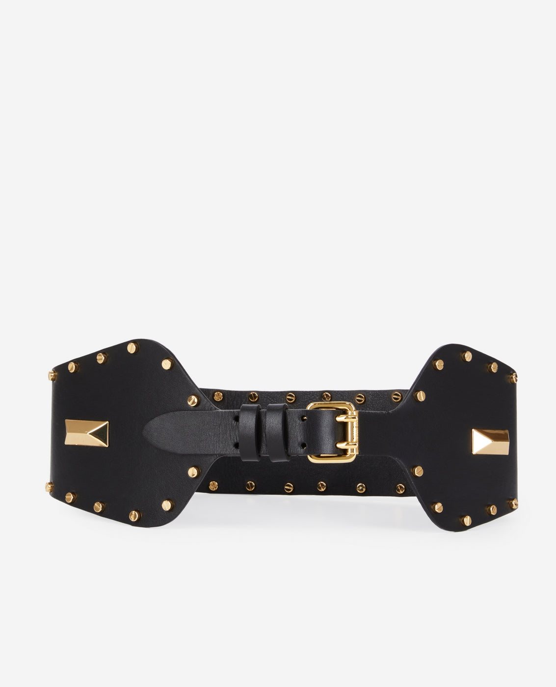 The Kooples - Cinturón de Cuero - Negro - Mujer