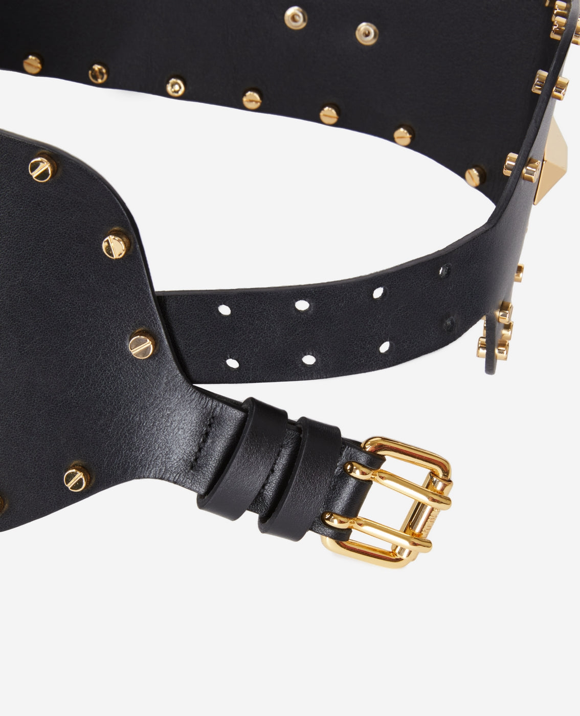 The Kooples - Cinturón de Cuero - Negro - Mujer