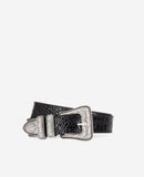 Ceinture Large Imprime Croco - Femme