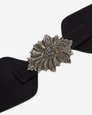 Ceinture En Cuir Taille Haute Avec Boucle Fleur
