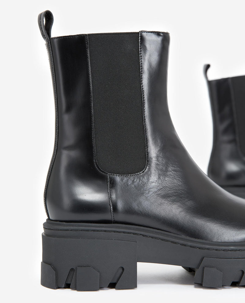 The Kooples - Bottines Chelsea En Cuir Avec Grosse Semelle - Femme