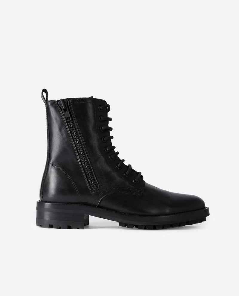 Bottines En Cuir - Noir