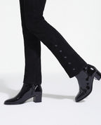 The Kooples - Vinyl Leather Ankle Boots With Inner Zip - Women