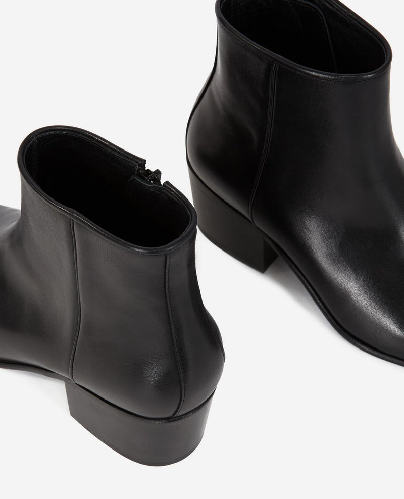 The Kooples - Bottines En Cuir Avec Zip - Femme