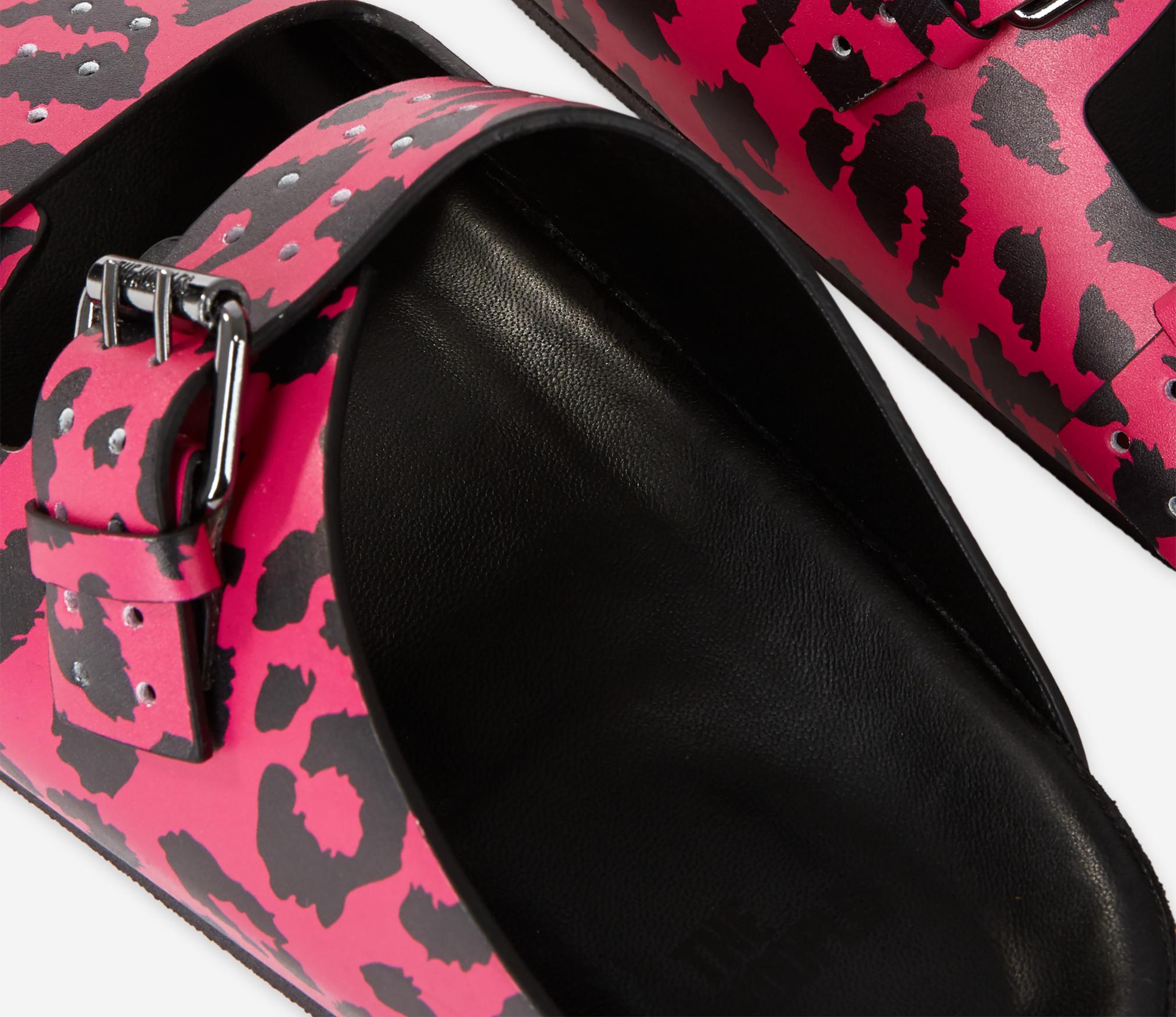 The Kooples - Mules De Piel - Rosa Y Negro - Mujer