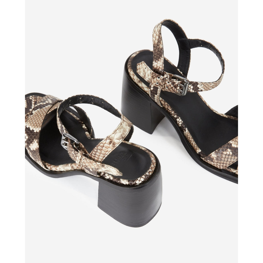 The Kooples - Sandalias de tacón en piel de becerro - Beige - Mujer