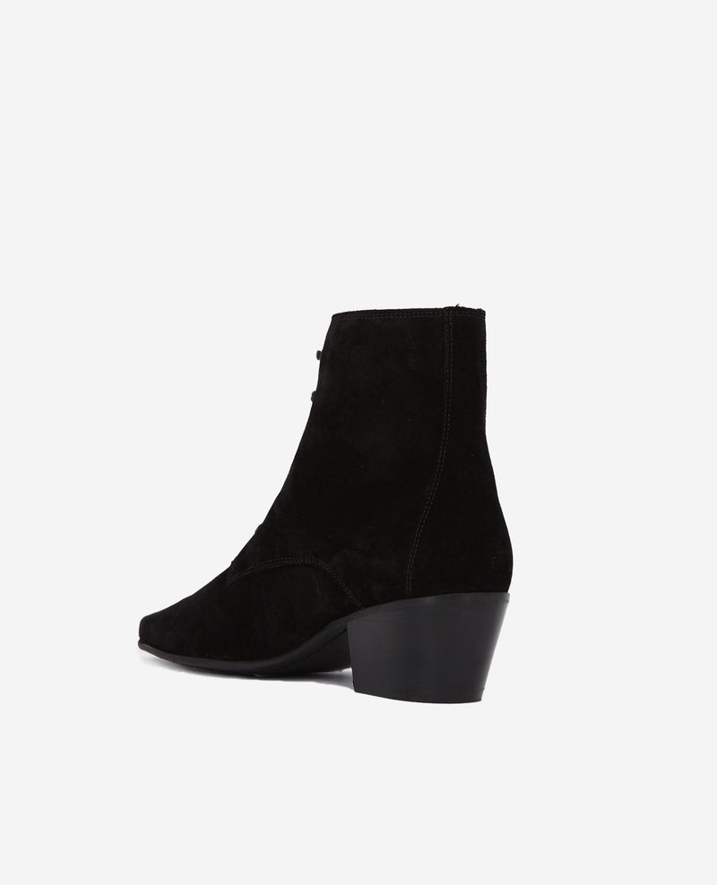 The Kooples - Boots En Cuir À Lacets Noirs - Femme