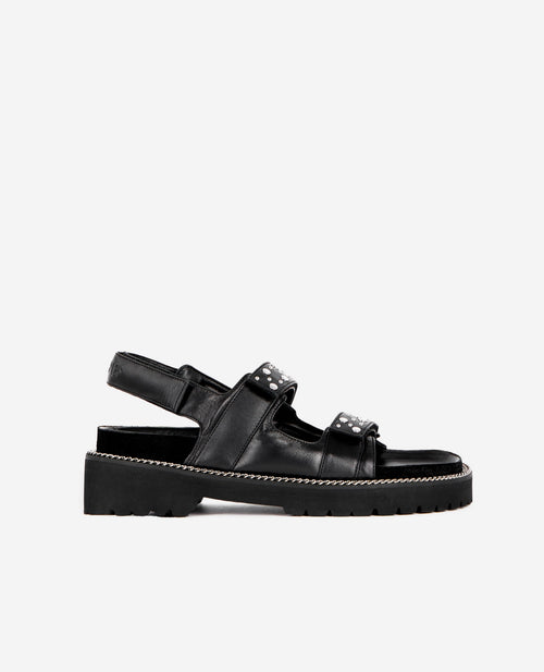 The Kooples - Sandales En Cuir De Chèvre - Noir - Femme