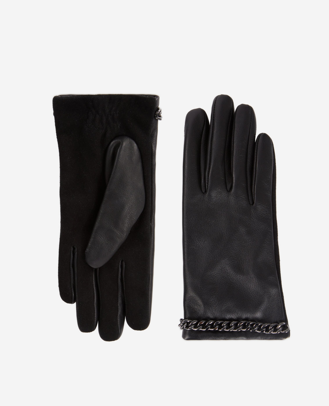 The Kooples - Sheepskin Leather Gloves - Black - Women