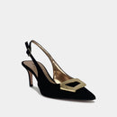 Escarpins Slingback Ann Tuil After-A-Eiver - Velours Noir