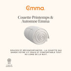Ehmco - Set - Materasso Original + Cuscino/i Original Comfort + Piumone Primavera e Autunno Emma - Bianco