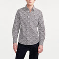 Camisa de manga larga color leche para hombre
