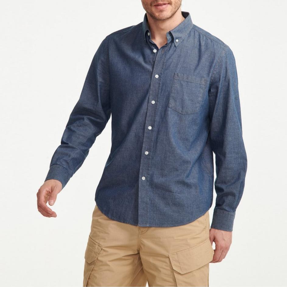 Camisa de manga larga - Chambray - Hombre