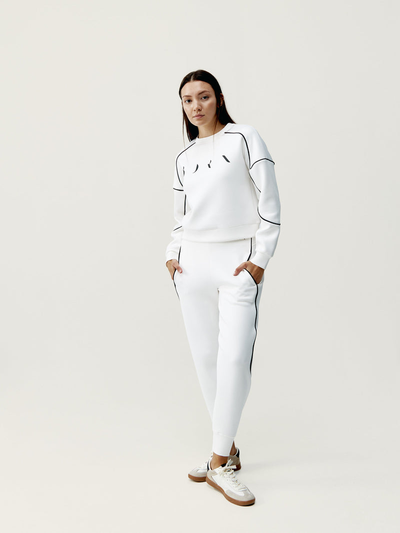 Jogging Agda - Blanc Cassé/Noir - Femme