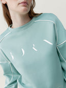 Sweat-Shirt Agda - Gris Jade/Blanc Cassé - Femme